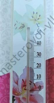 Термометр ПВХ комнатный прямоугольный "Стеклоприбор СУВЕНИР" П-1