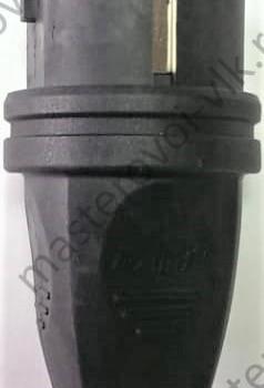 Вилка электрическая "Lezard" 16А каучук Черная IP44