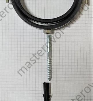 Хомут металлический с дюбелем для крепления труб ПВХ (60-166)