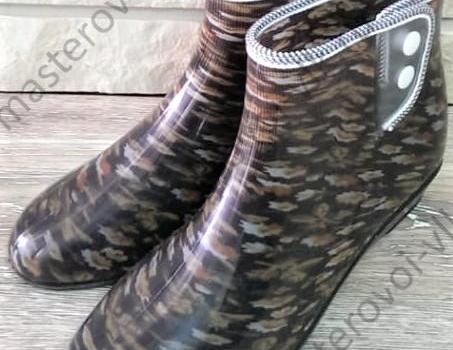 Сапоги силиконовые женские "ASD" с утепленным носком Цветные с каблучком (37-41)