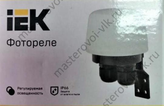 Фотореле "IEK" max нагрузка 3300Вт IP66 15А 5-50лк