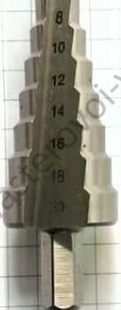 Сверло по металлу "HARDCORE" конусообразное шестигранный хвостовик (4-20)