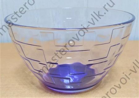 Салатник стеклянный "ЛАБИРИНТ" крашеное дно Фиолетовый (1,75)