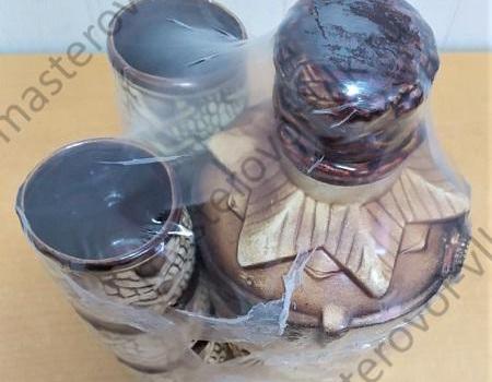 Набор для напитков керамический "ЗВЕЗДА" 7 пр.: Кувшин + 6 чашек SLA фарфор