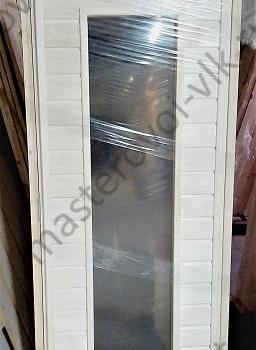 Дверь банная "ОСИНА большое стекло" h1,8м. с коробкой на петлях (7)